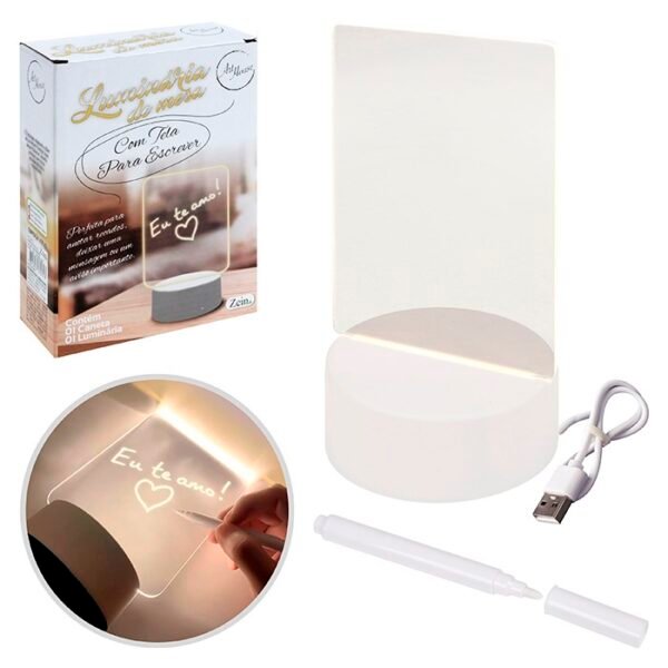 Luminaria Com Tela Para Escrever 836385